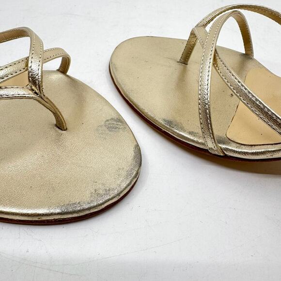 Vintage Y2K JIMMY CHOO ‘Nimbus’ Gold Metallic Kitten Heels - Picture 6 of 11